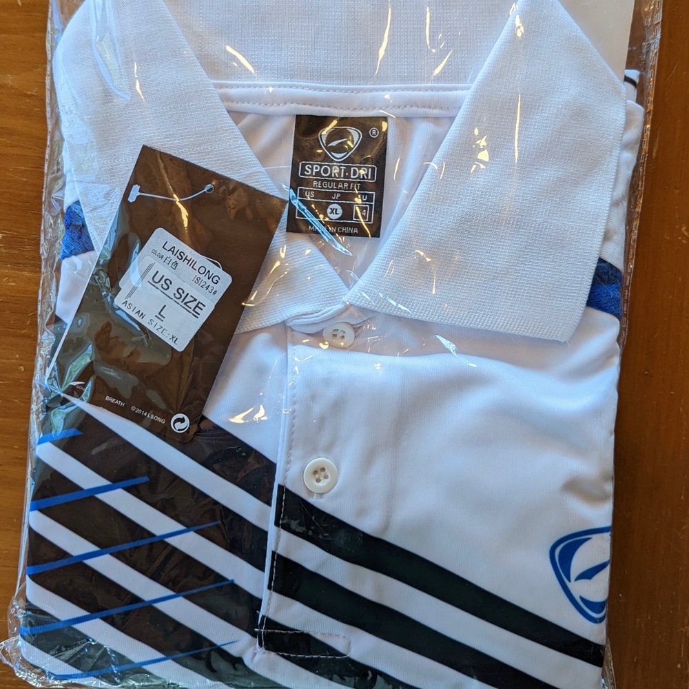 Jeansian Men’s Dri-Fit Sport Dri Quilted Sport Polo- NWT
